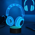3D LED Headphones Night Light